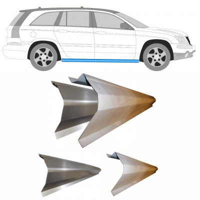 Sisäinen ja ulkoinen kynnyksen korjauspaneeli varten Chrysler Pacifica 2003-2007 / Vasen = Oikea (symmetrinen) / Sarja 10358