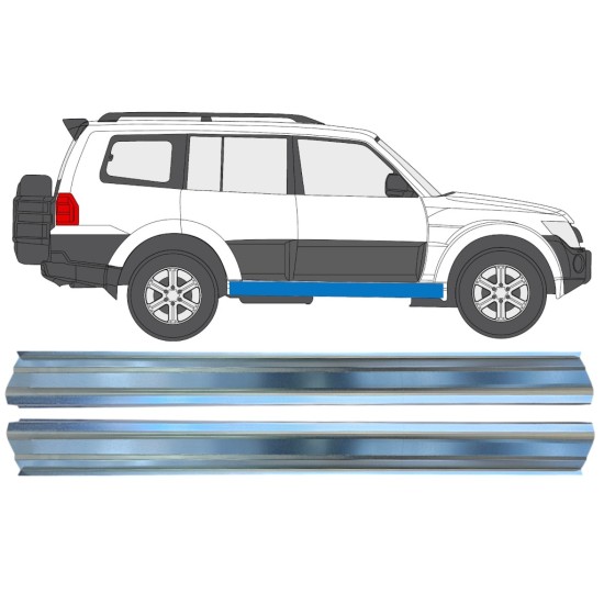 Kynnyspelti korjauspaneeli varten Mitsubishi Pajero 2006-2021 / Vasen+Oikea / Sarja 16351