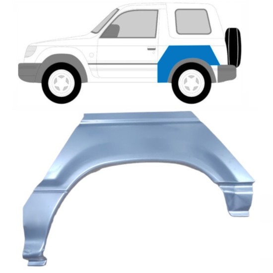 Takalokasuoja korjaussarja varten Mitsubishi Pajero 1991-2001 / Vasen 15126