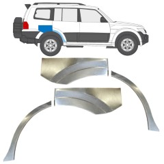 Takalokasuoja korjaussarja varten Mitsubishi Pajero 2006-2021 / Vasen+Oikea / Sarja 14842