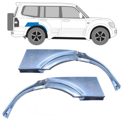 Takalokasuoja korjaussarja varten Mitsubishi Pajero 1999-2006 / Vasen+Oikea / Sarja 9674