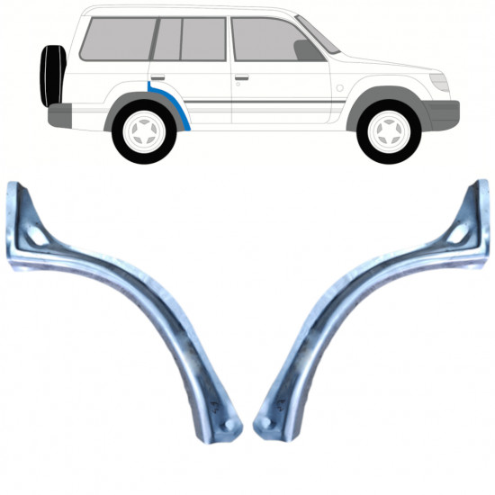Takalokasuoja korjaussarja varten Mitsubishi Pajero 1991-1999 / Vasen+Oikea / Sarja 9773