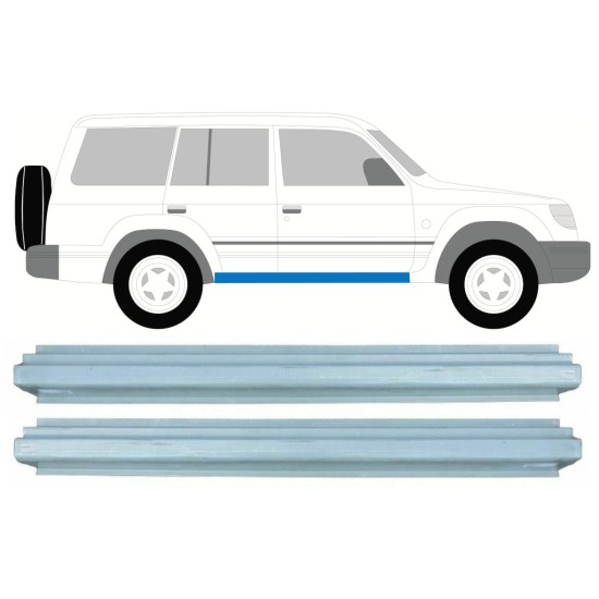 Kynnyspelti korjauspaneeli varten Mitsubishi Pajero 1991-2001 / Vasen+Oikea / Sarja 16000