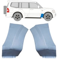 Etulokasuojan korjauspelti varten Mitsubishi Pajero 1999-2006 / Vasen+Oikea / Sarja 16903
