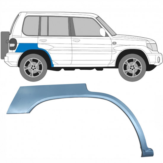 Takalokasuoja korjaussarja varten Mitsubishi Pajero Pinin 1998-2007 / Oikea 5132