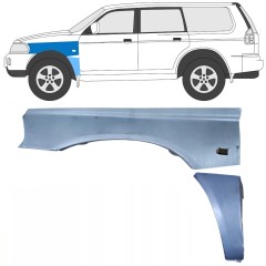Etulokasuojan korjauspelti varten Mitsubishi Pajero Sport 1996-2008 / Vasen / Sarja 8543