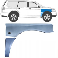 Etulokasuojan korjauspelti varten Mitsubishi Pajero Sport 1996-2008 / Oikea / Sarja 8542
