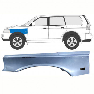 Etulokasuojan korjauspelti varten Mitsubishi Pajero Sport 1996-2008 / Vasen 8398