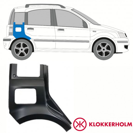 Takalokasuoja korjaussarja varten Fiat Panda 2003-2012 / Oikea 10751