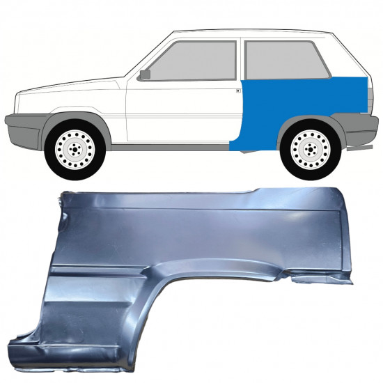 Takalokasuoja korjaussarja varten Fiat Panda 1980-2002 / Vasen 11815