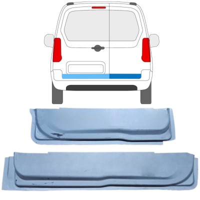 Sisäinen takaoven korjausosa varten Peugeot Partner 2008-2018 / Vasen+Oikea / Sarja 16911