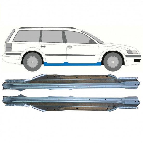 Kynnyspelti varten VW Passat B5 1996-2005 / Vasen+Oikea / Sarja 9689