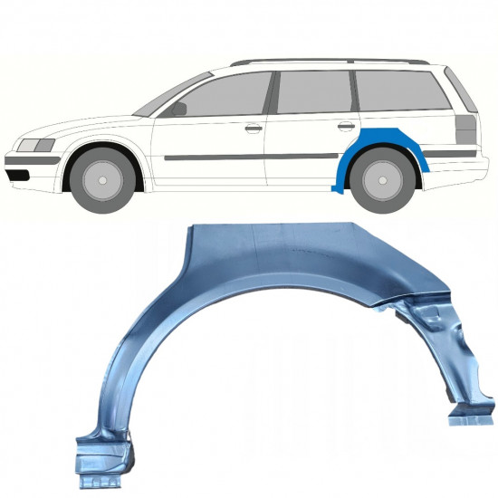 Takalokasuoja korjaussarja varten VW Passat B5 1996-2005 / Vasen / COMBI 8920