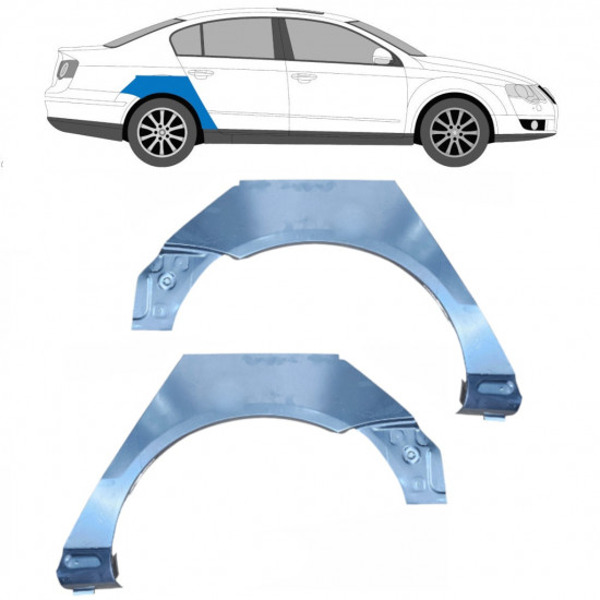 Takalokasuoja korjaussarja varten VW Passat B6 2005-2010 / Vasen+Oikea / Sarja 10286