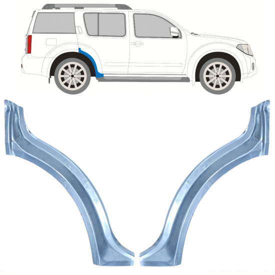 Takalokasuoja korjaussarja varten Nissan Pathfinder 2004-2013 / Vasen+Oikea / Sarja 10352