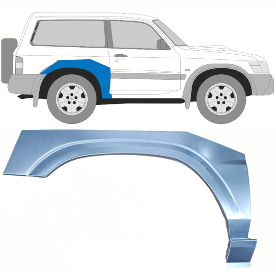 Takalokasuoja korjaussarja varten Nissan Patrol 1997-2009 / Oikea 10218