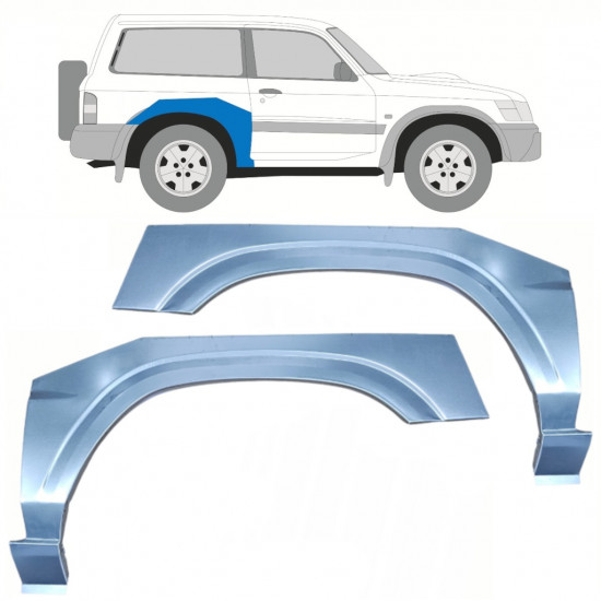 Takalokasuoja korjaussarja varten Nissan Patrol 1997-2009 / Vasen+Oikea / Sarja 10220