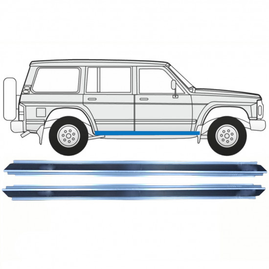 Kynnyspelti korjauspaneeli varten Nissan Patrol 1990-1997 / Vasen = Oikea (symmetrinen) / Sarja 10312