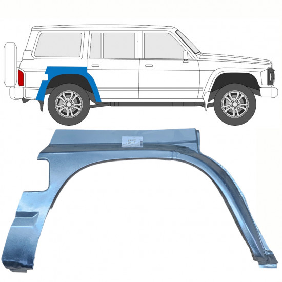 Takalokasuoja korjaussarja varten Nissan Patrol 1990-1997 / Oikea 8399