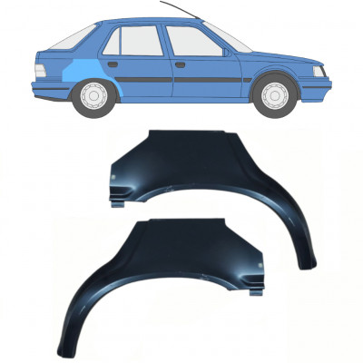 Takalokasuoja korjaussarja varten Peugeot 309 1986-1993 / Vasen+Oikea / Sarja 10726