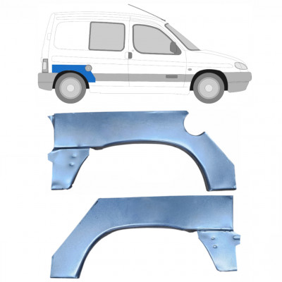 Takalokasuoja korjaussarja varten Peugeot Partner 1996- / Vasen+Oikea / Sarja 9812