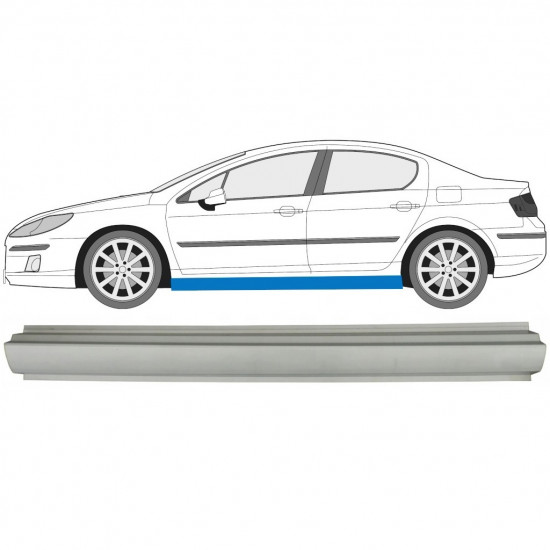 Kynnyspelti korjauspaneeli varten Peugeot 407 2004-2010 / Vasen 6360