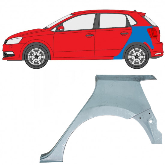 Takalokasuoja korjaussarja varten Volkswagen Polo 2009-2017 / Vasen 12669