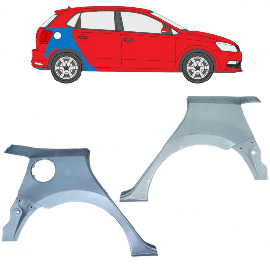 Takalokasuoja korjaussarja varten Volkswagen Polo 2009-2017 / Sarja 12670