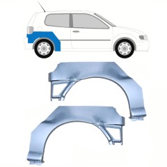Takalokasuoja korjaussarja varten Volkswagen Polo 1994-1999 / Vasen+Oikea / Sarja 10193