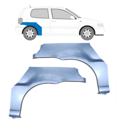 Takalokasuoja korjaussarja varten VW Polo 1999-2001 / Vasen+Oikea / Sarja 9216