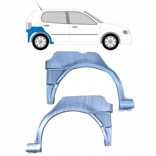 Takalokasuojan korjauspaneeli alaosa varten VW Polo 1994-1999 / Vasen+Oikea / Sarja 10196