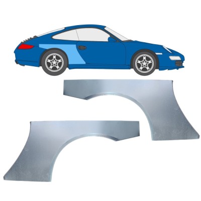 Takalokasuoja korjaussarja varten Porsche 911 997 2004-2012 / Vasen+Oikea / Sarja 16381