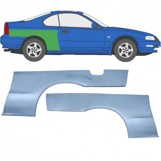 Takalokasuoja korjaussarja varten Honda Prelude 1992-1997 / Vasen+Oikea / Sarja 10268