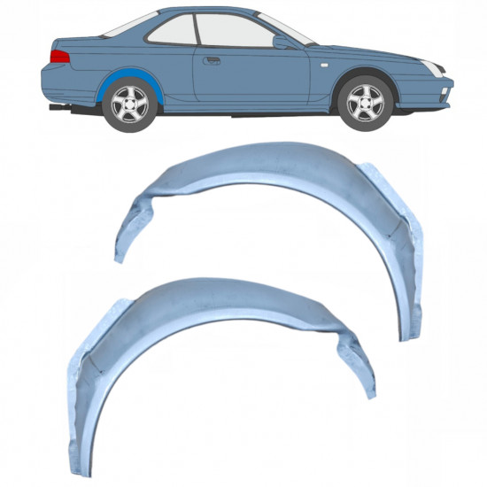 Takalokasuoja sisäkehä varten Honda Prelude 1996-2001 / Vasen+Oikea / Sarja 10503