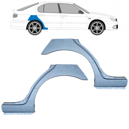 Takalokasuoja korjaussarja varten Nissan Primera 1996-2001 / Vasen+Oikea / Sarja 10632