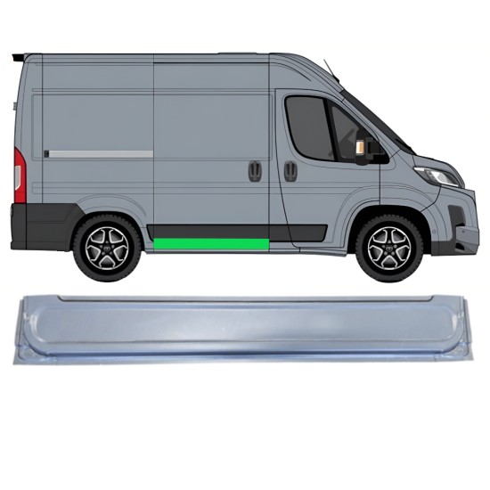 Sisäinen sivuoven kynnysprofiili varten Toyota Proace Max 2024- / Oikea 16632