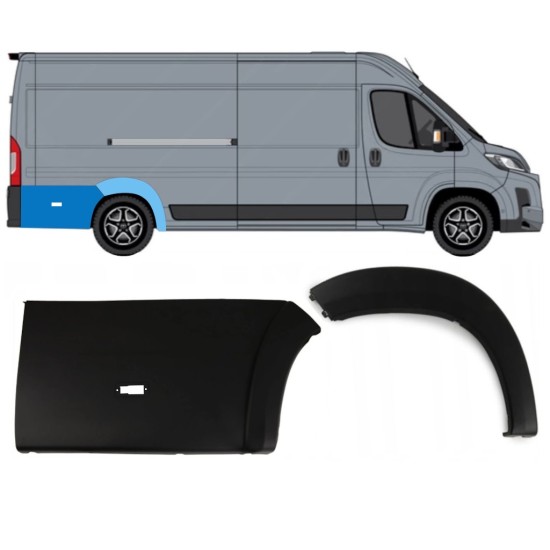 Takalokasuojan listasarja varten Toyota Proace Max 2024- / Oikea 15891