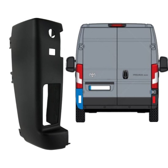 Takapuskurin kulma 180 astetta varten Toyota Proace Max 2024- / Vasen 15941