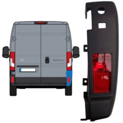 Takapuskurin kulma valolla varten Toyota Proace Max 2024- / Oikea 15937