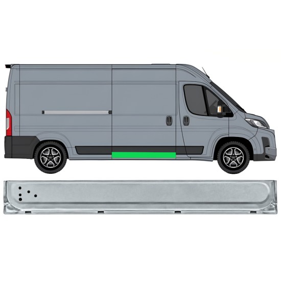 Sisäinen sivuoven kynnysprofiili varten Toyota Proace Max 2024- / Oikea 17046