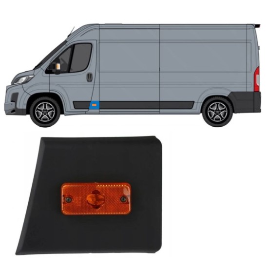 Etupilarin koristelista lampulla varten Toyota Proace Max 2024- / Vasen 15895