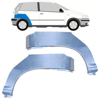 Takalokasuoja korjaussarja varten Fiat Punto 1 1993-1999 / Vasen+Oikea / Sarja 9684