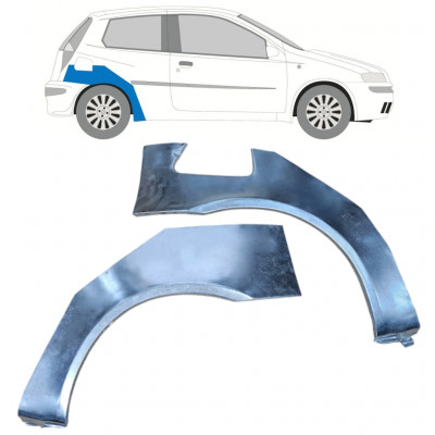 Takalokasuoja korjaussarja varten Fiat Punto 2 1999-2010 / Vasen+Oikea / Sarja 10404