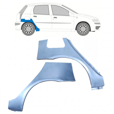 Takalokasuoja korjaussarja varten Fiat Punto 2 1999-2010 / Vasen+Oikea / Sarja 9683