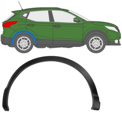 Takalokasuojan sivulista varten Nissan Qashqai 2013-2021 / Oikea 11779