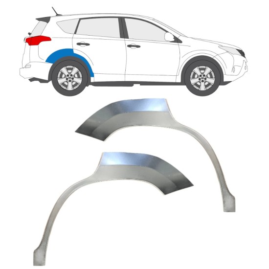 Takalokasuoja korjaussarja varten Toyota Rav4 2013-2018 / Vasen+Oikea / Sarja 16490