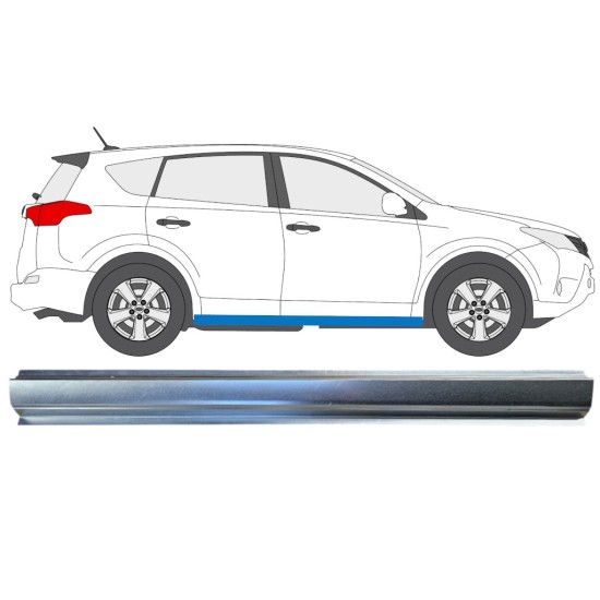 Kynnyspelti korjauspaneeli varten Toyota Rav4 2013-2018 / Oikea 16491