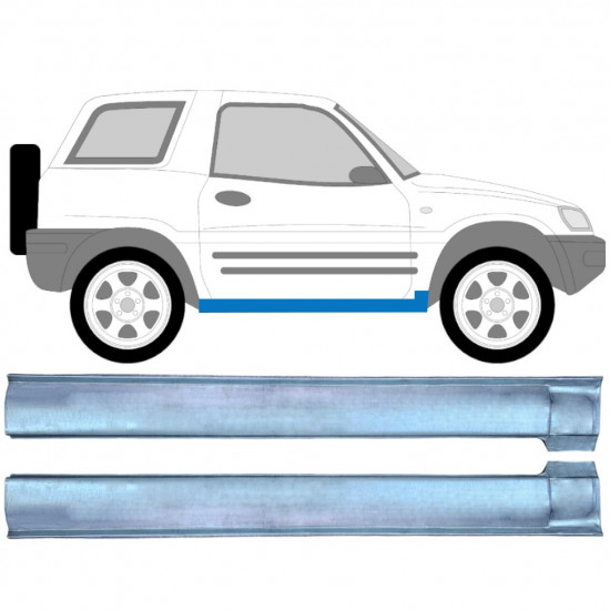 Kynnyspelti korjauspaneeli varten Toyota RAV4 1994-2000 / Vasen+Oikea / Sarja 10642