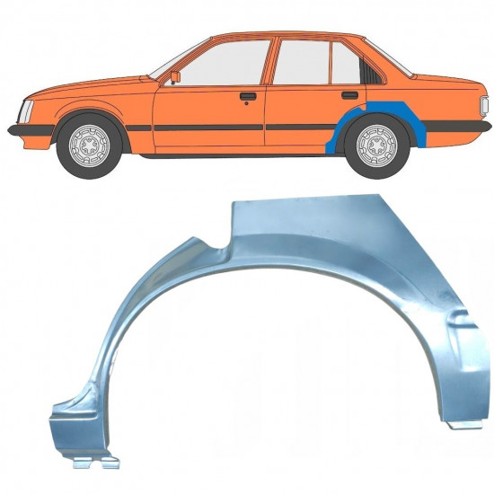 Takalokasuoja korjaussarja varten Opel Rekord E 1982-1986 / Vasen 8079