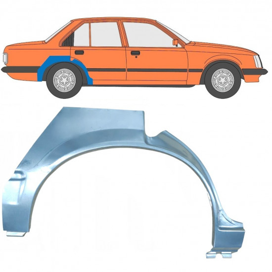 Takalokasuoja korjaussarja varten Opel Rekord E 1982-1986 / Oikea 8078